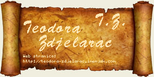 Teodora Zdjelarac vizit kartica